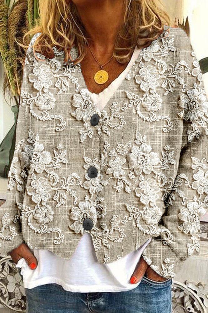 Lena | Cardigan Premium Blütenfaden
