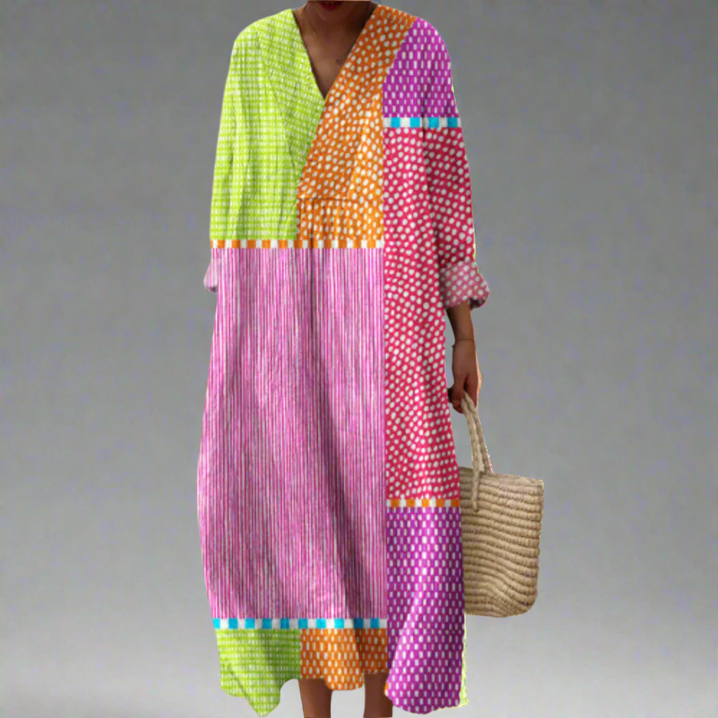 Norva | Fließendes Kleid mit geometrischem Charme