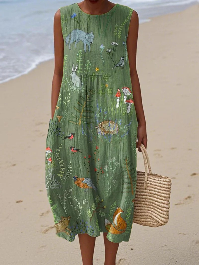 Sally | Kunstvolles Strandkleid