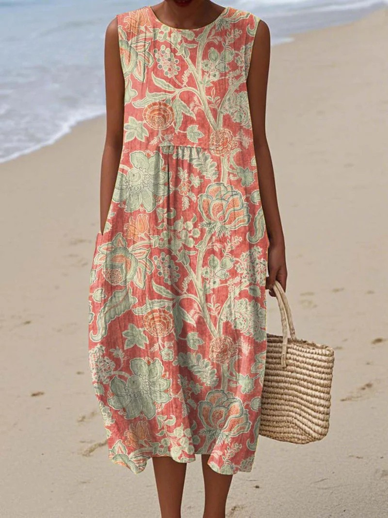 Polly | Kunstvolles Strandkleid