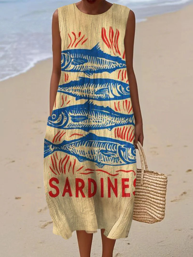 Ariel | Kunstvolles Strandkleid