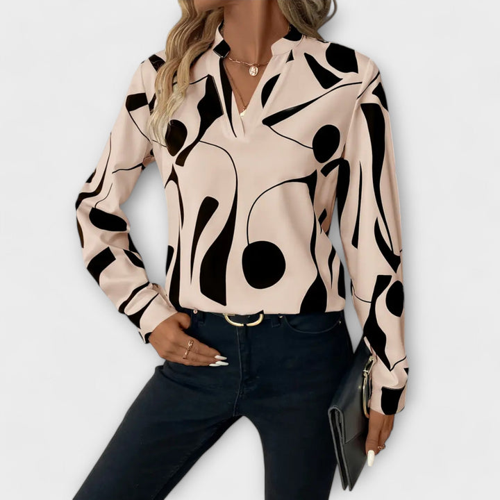 Celine | Bluse mit Geo-Design