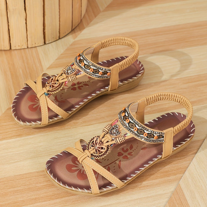 Lera | Flache böhmische Sandalen
