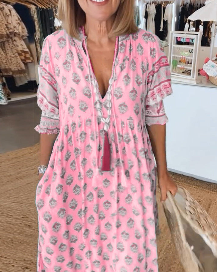 Janifel | Midikleid mit V-Ausschnitt