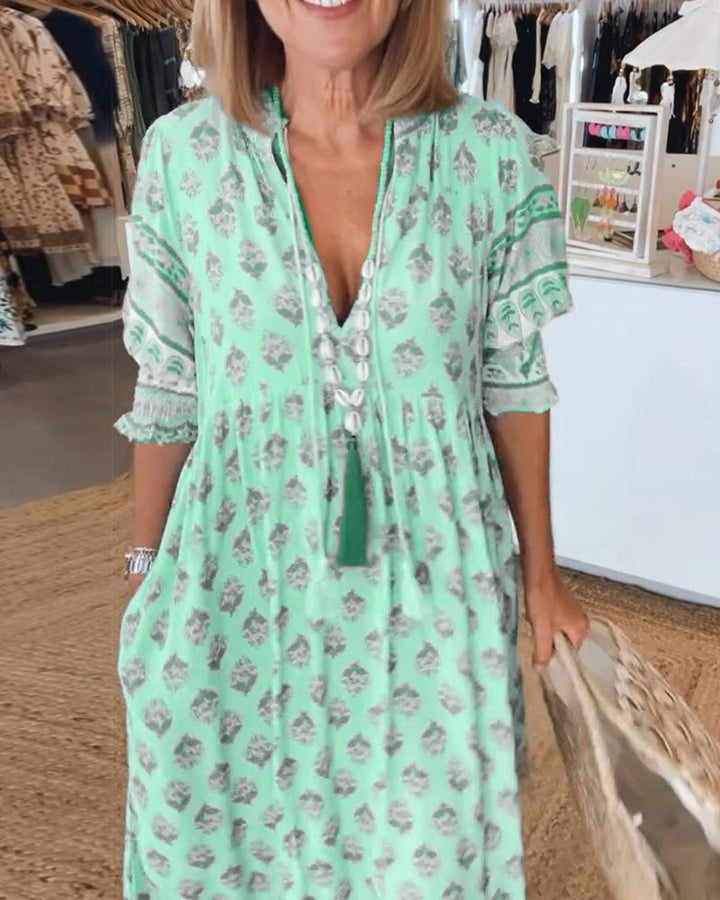 Janifel | Midikleid mit V-Ausschnitt