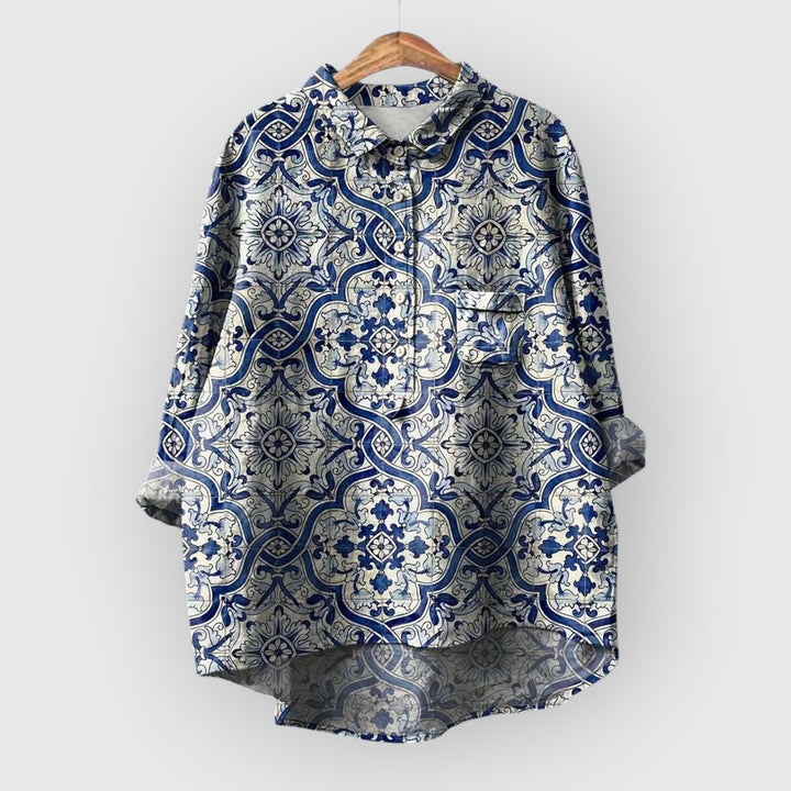 LAURA | Blumenbluse handgemacht