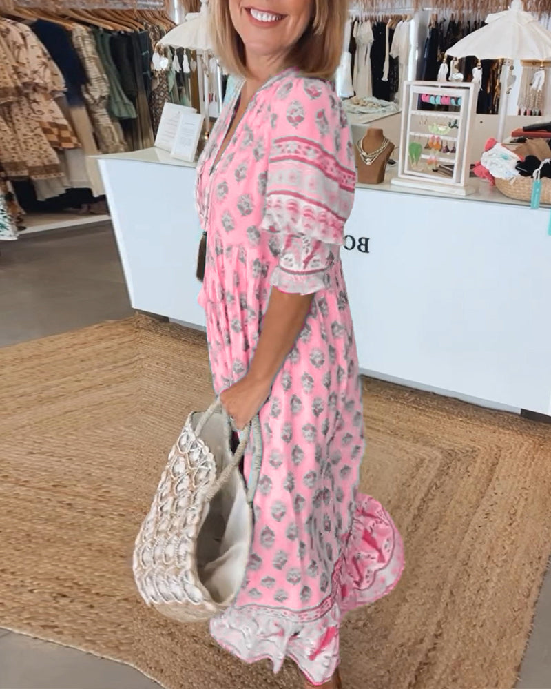 Janifel | Midikleid mit V-Ausschnitt