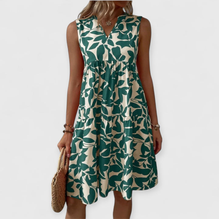 Milcah | Sommerkleid Blattdruck