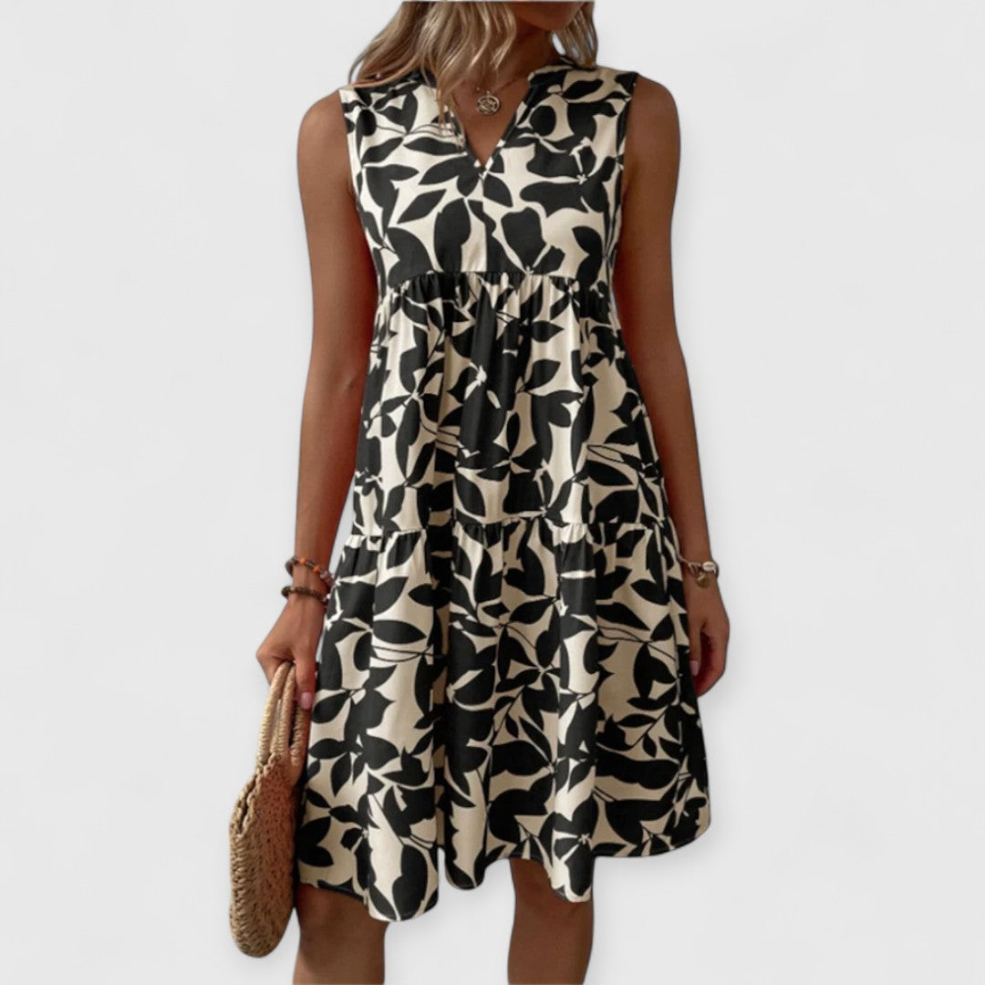 Milcah | Sommerkleid Blattdruck
