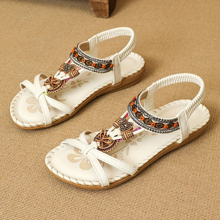 Lera | Flache böhmische Sandalen