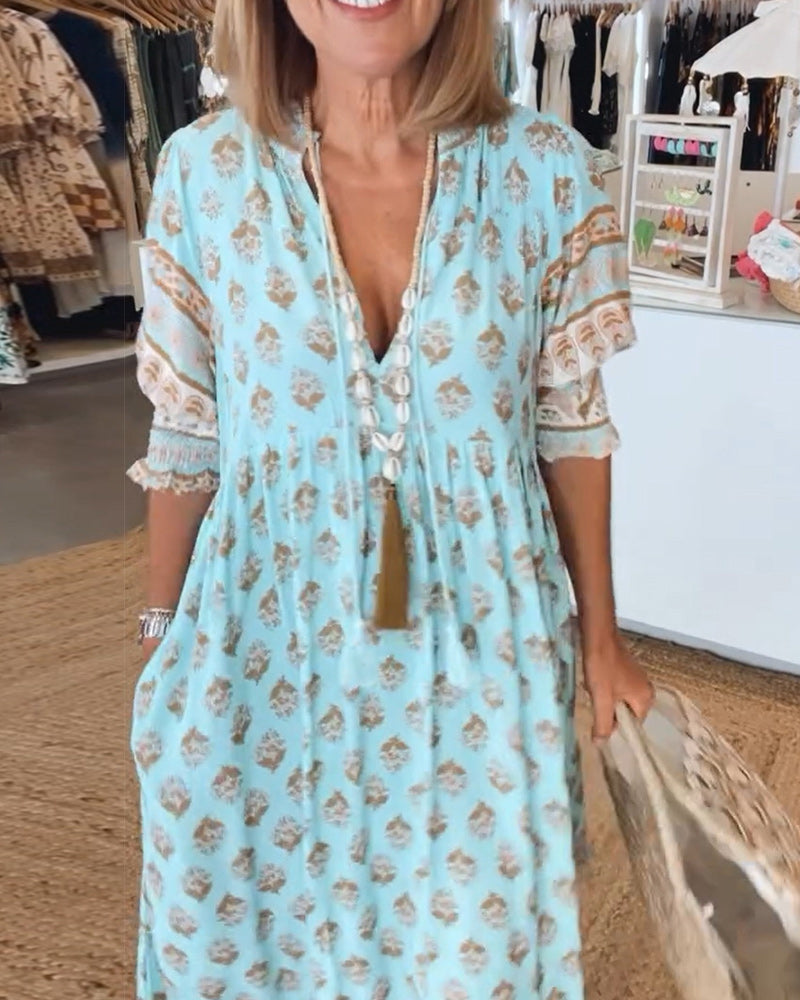 Janifel | Midikleid mit V-Ausschnitt