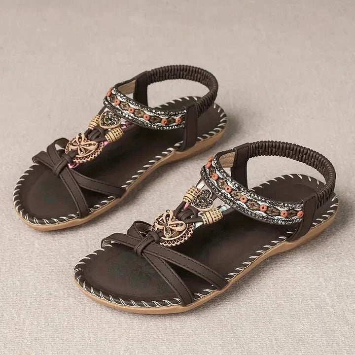 Lera | Flache böhmische Sandalen