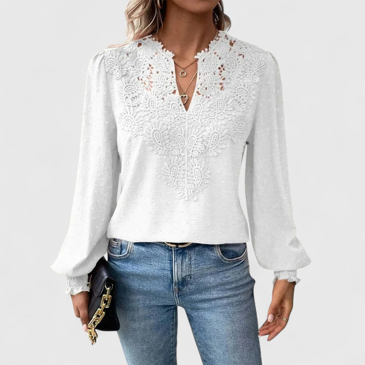 Catherine | Bluse mit V-Ausschnitt