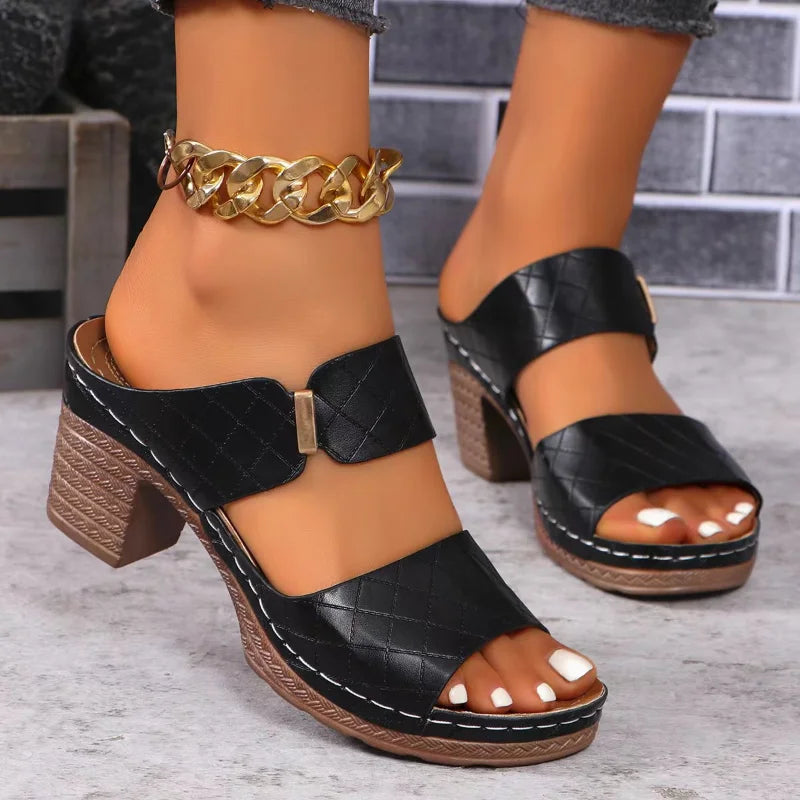 SHARA | Orthopädische Komfortsandalen mit Blockabsatz