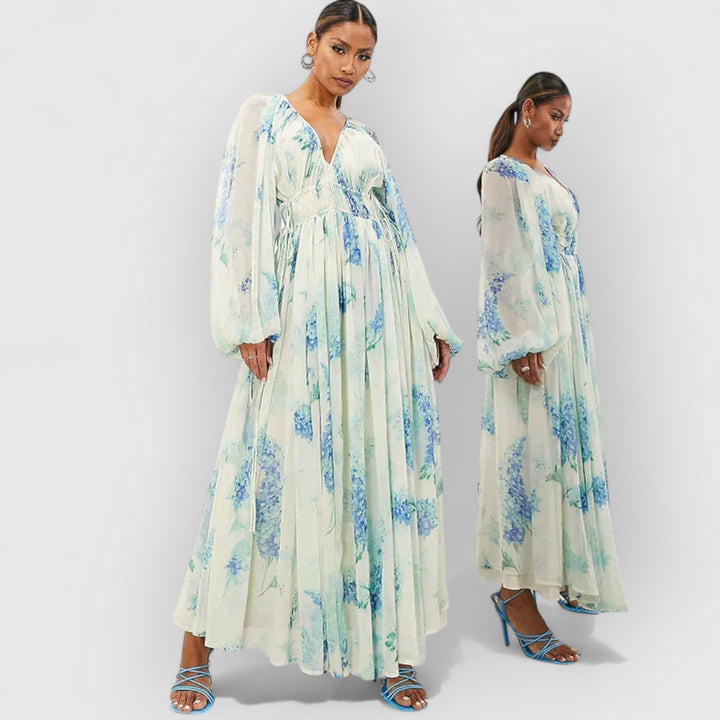 Vivia | Premium-Samtkleid in Hellblau