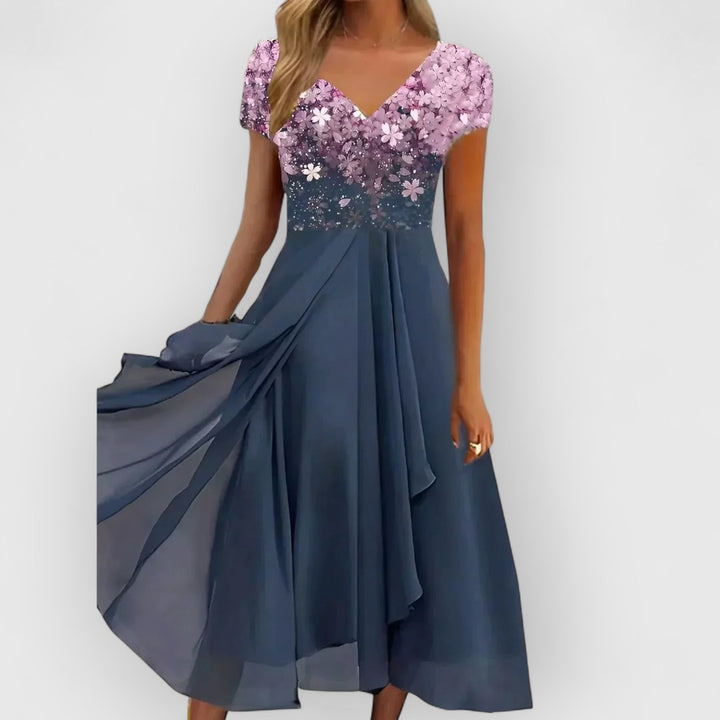 Veronica | Langes Leinenkleid
