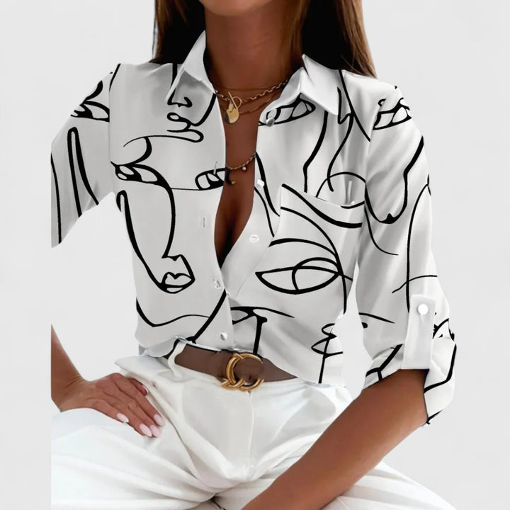 Bethany | elegante abstrakte Bluse