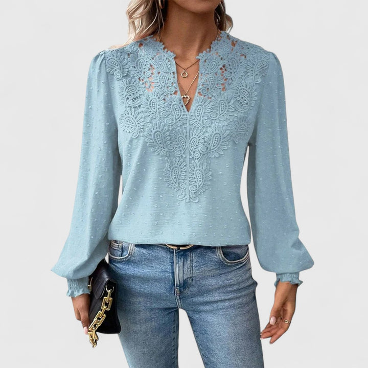Catherine | Bluse mit V-Ausschnitt