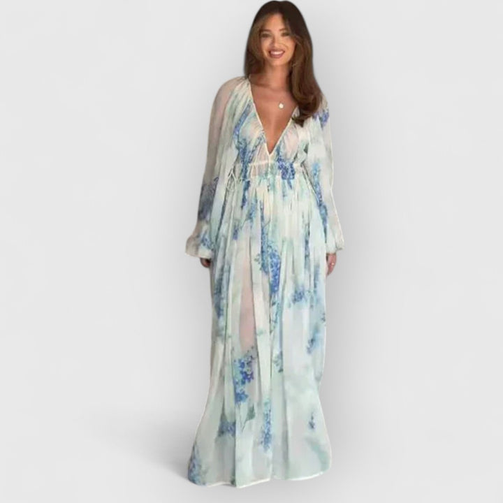 Vivia | Premium-Samtkleid in Hellblau