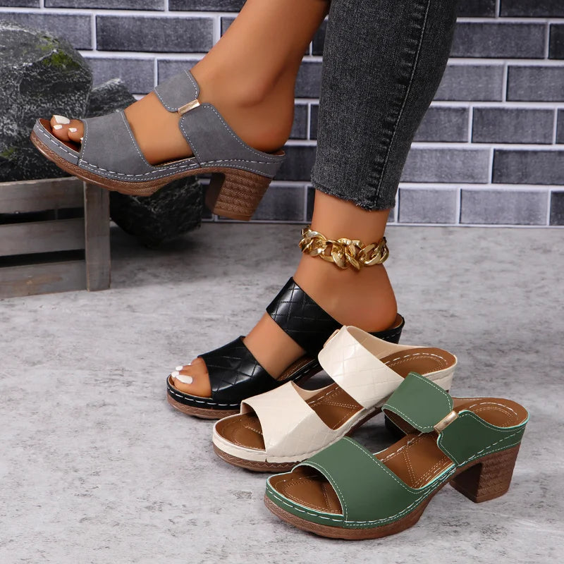 SHARA | Orthopädische Komfortsandalen mit Blockabsatz