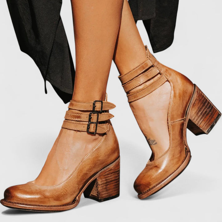 Eleanor | Orthopädische Vintage-Heels mit Knöchelriemen