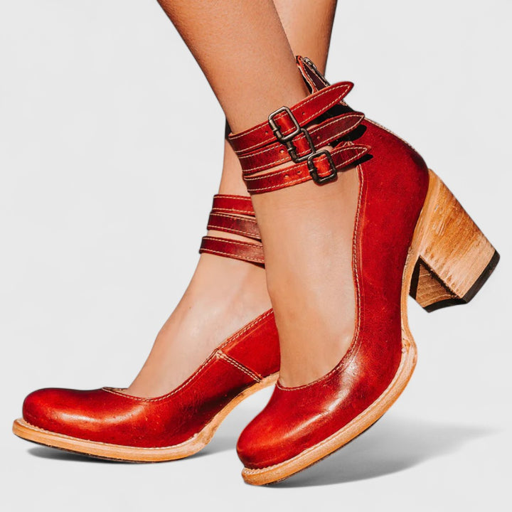 Eleanor | Orthopädische Vintage-Heels mit Knöchelriemen