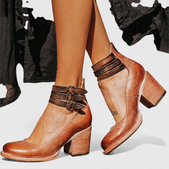 Eleanor | Orthopädische Vintage-Heels mit Knöchelriemen