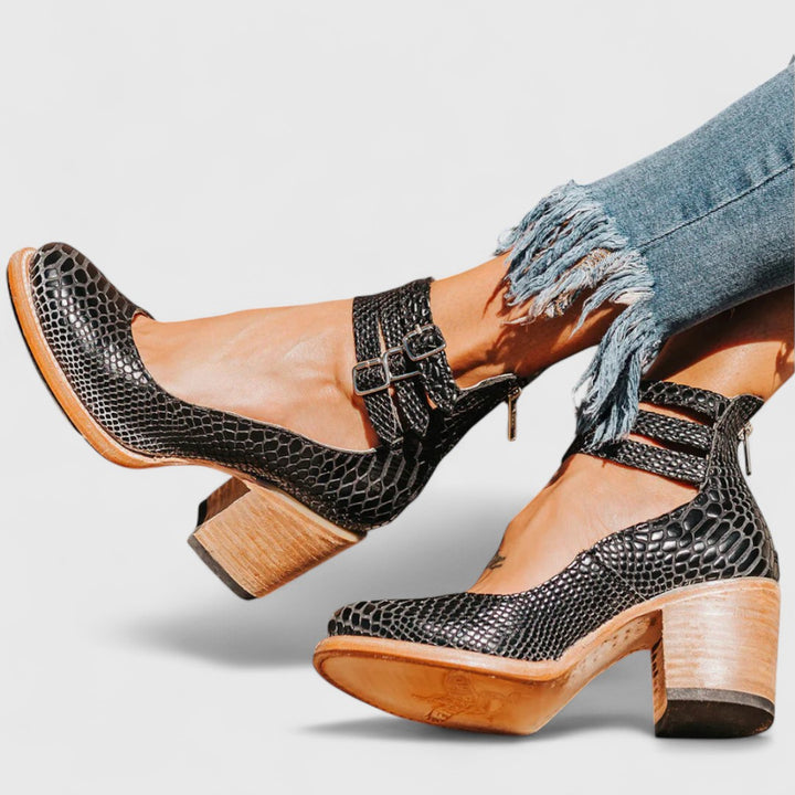Eleanor | Orthopädische Vintage-Heels mit Knöchelriemen