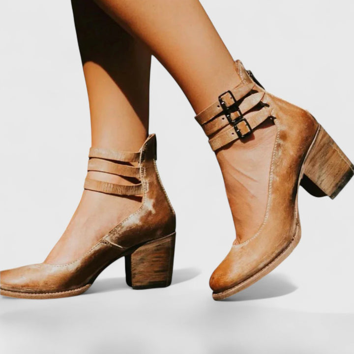 Eleanor | Orthopädische Vintage-Heels mit Knöchelriemen