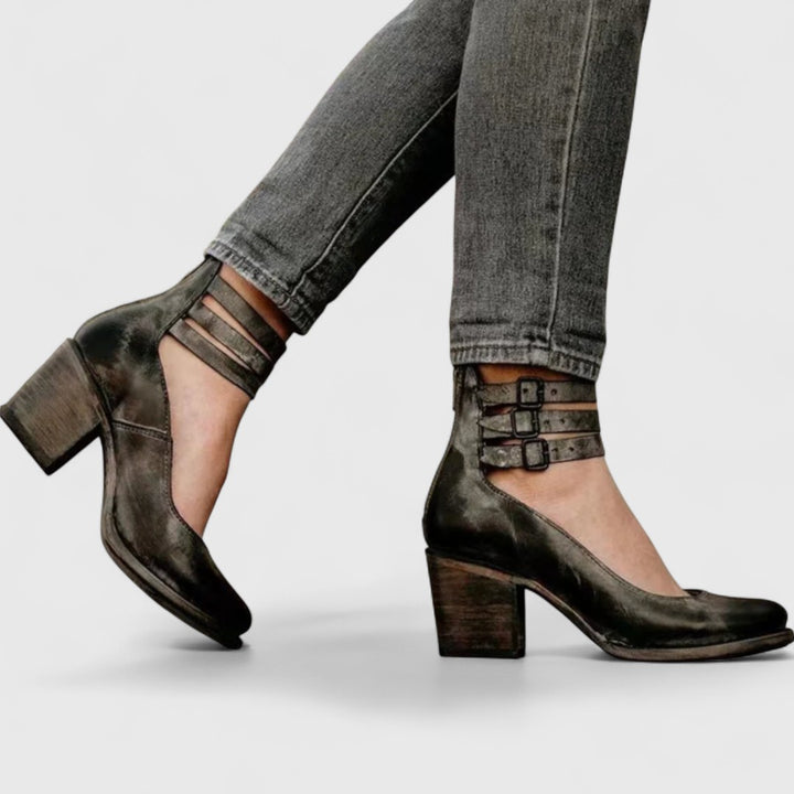 Eleanor | Orthopädische Vintage-Heels mit Knöchelriemen
