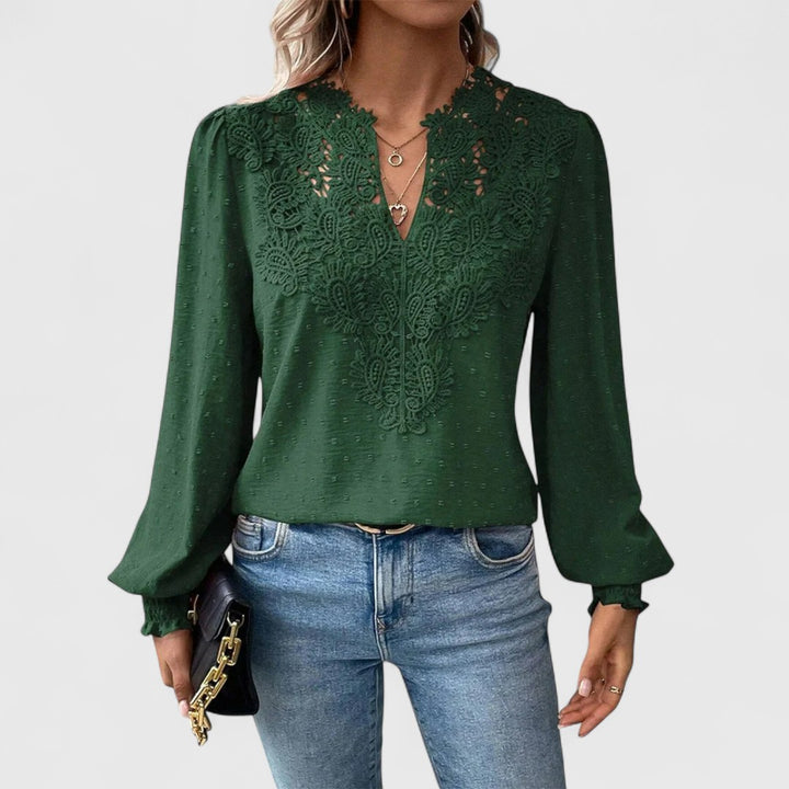 Catherine | Bluse mit V-Ausschnitt