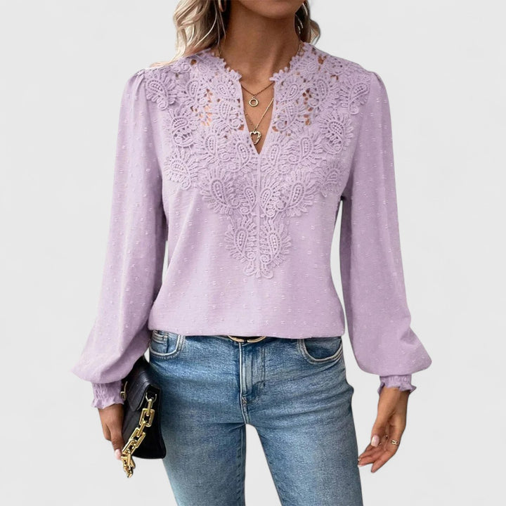 Catherine | Bluse mit V-Ausschnitt