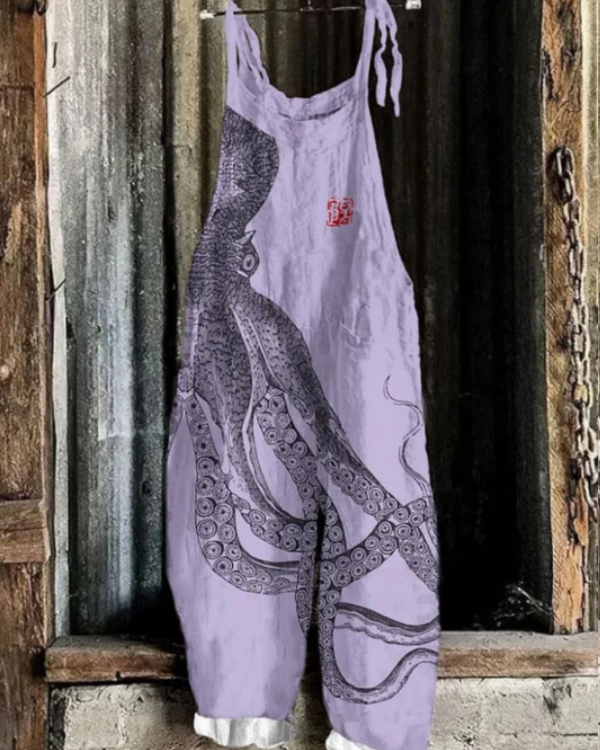 Nila | Vintage Jumpsuit Premium Weites Bein