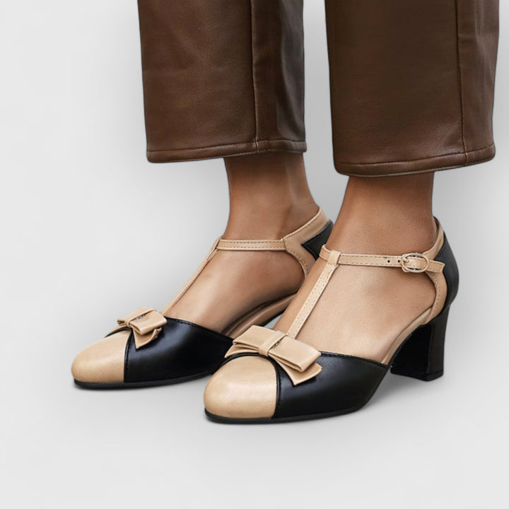 NANCY | Orthopädische Vintage-Heels mit Schleife