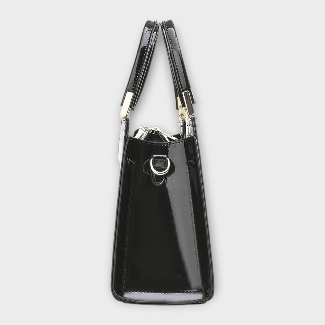 Myra | Glänzendes Krokodilledermuster Handtasche