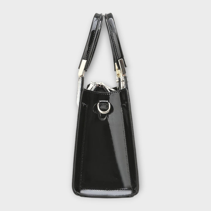 Myra | Glänzendes Krokodilledermuster Handtasche