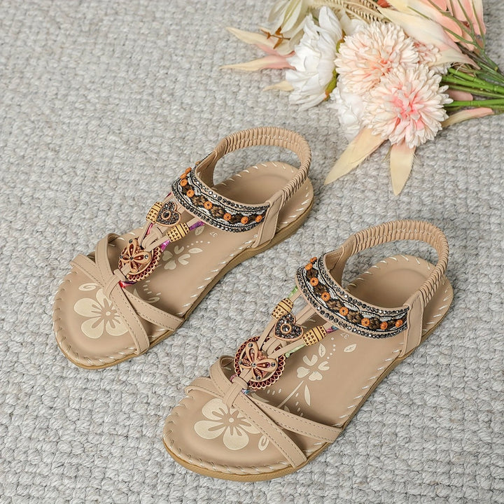 Lera | Flache böhmische Sandalen
