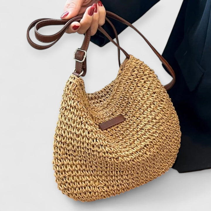 Lena | Handgefertigte Strohtasche