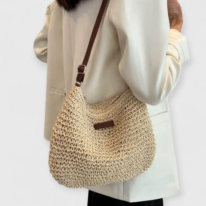 Lena | Handgefertigte Strohtasche