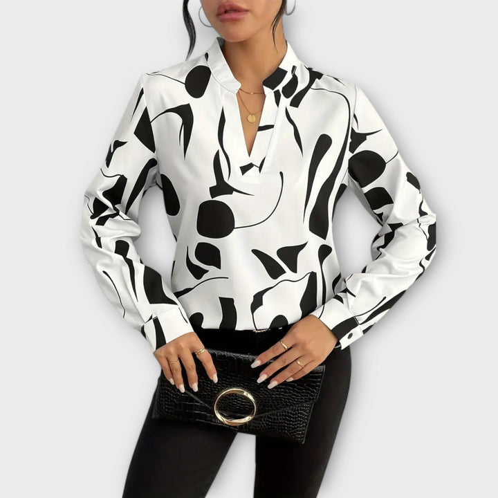 Celine | Bluse mit Geo-Design