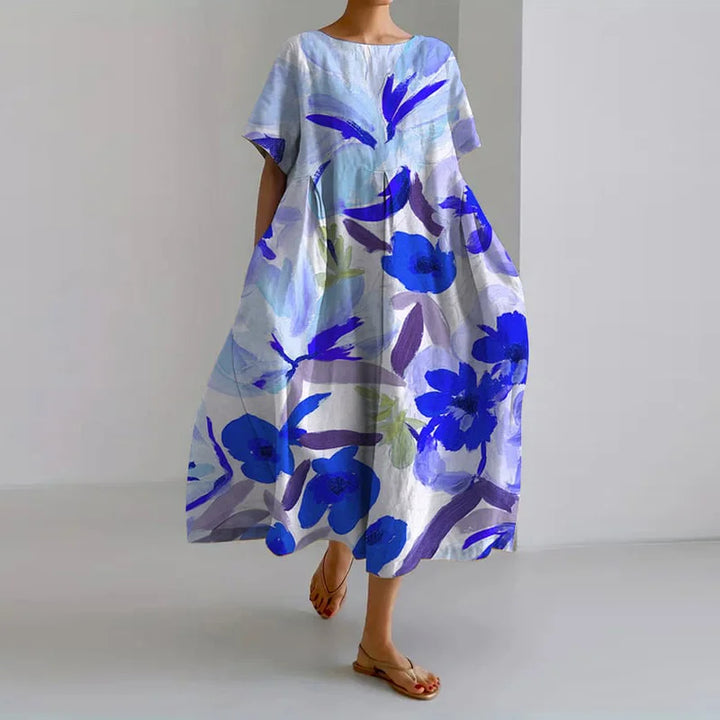 Valentina | Langes Kleid mit Blumenmuster