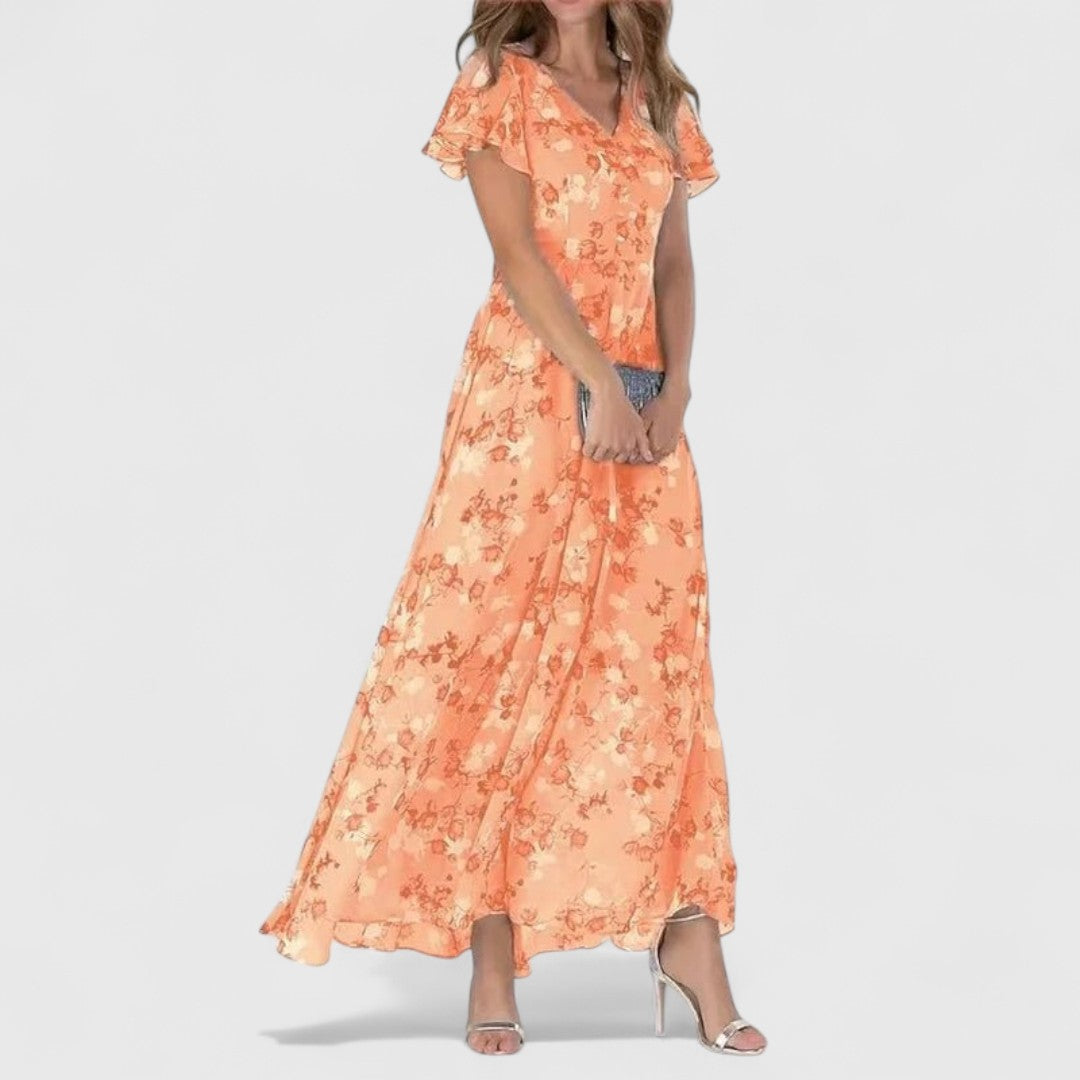 Eliane | Elegantes Blumen-Maxikleid