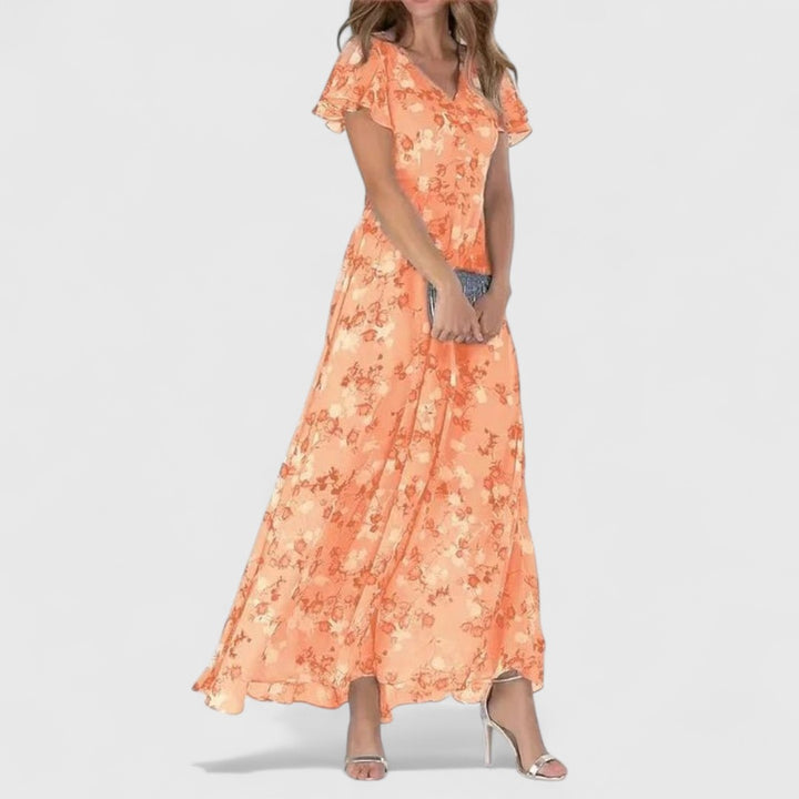 Eliane | Elegantes Blumen-Maxikleid