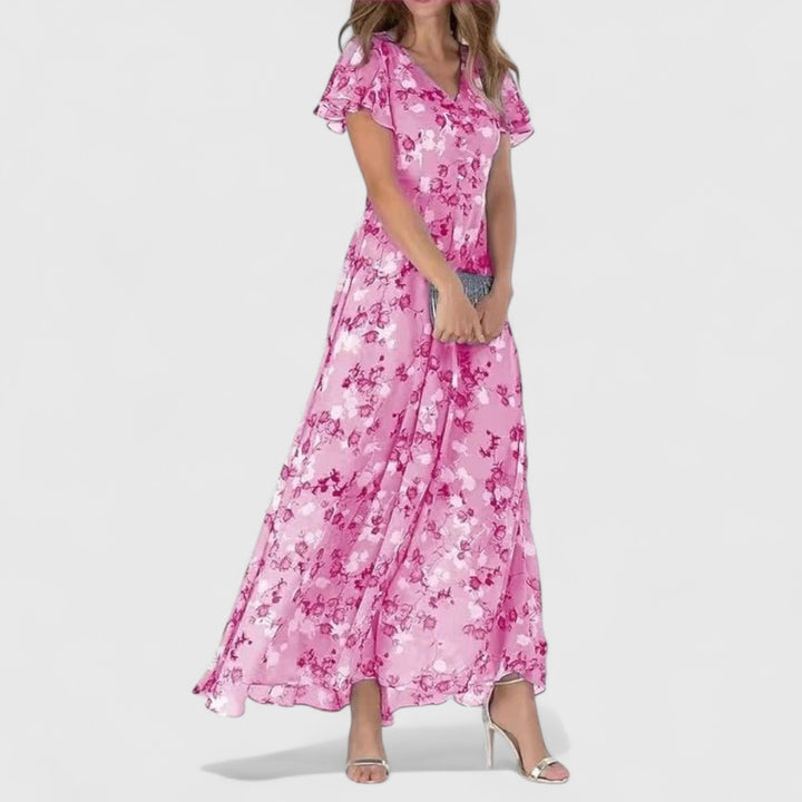 Eliane | Elegantes Blumen-Maxikleid