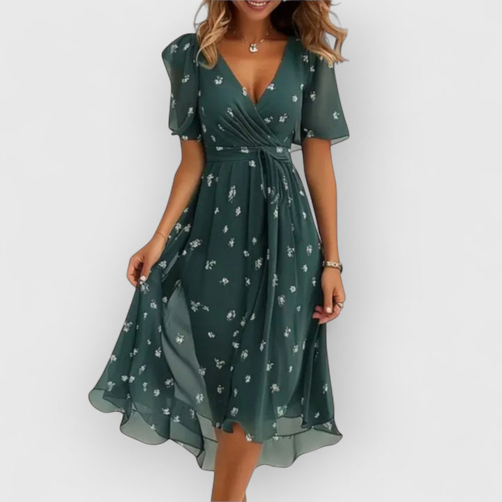 Mackenzie |  V-Ausschnitt Damenkleid