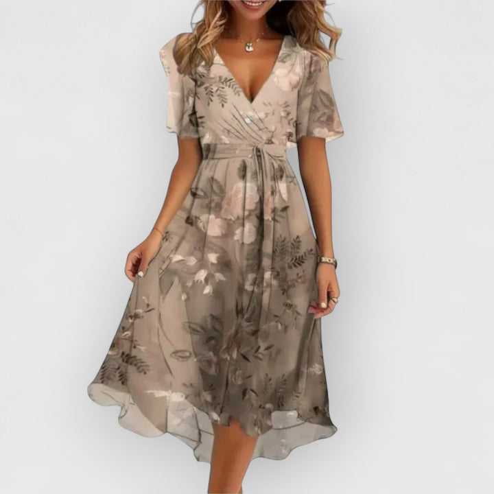 Mackenzie |  V-Ausschnitt Damenkleid