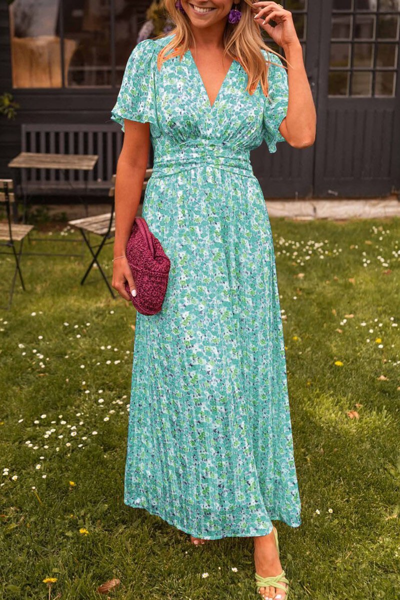 Mariella | Langes Kleid mit Blumenmuster
