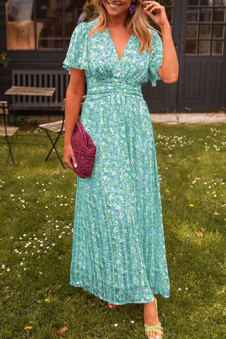 Mariella | Langes Kleid mit Blumenmuster