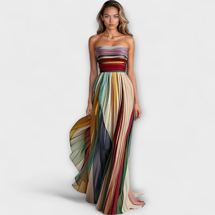 Flora | Farbenfrohes ärmelloses Kleid