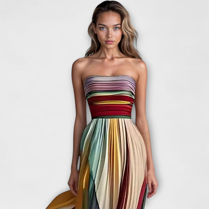 Flora | Farbenfrohes ärmelloses Kleid
